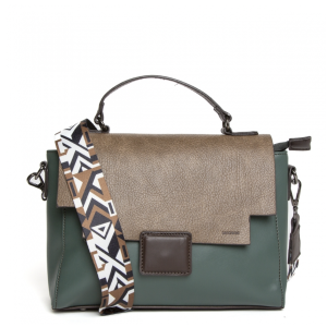 Bolso verde y marrón