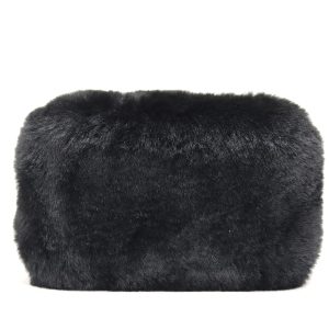 Bolso negro felpa