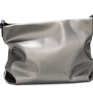 Bolso plateado tela brillante
