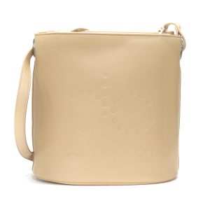 Bolso de cuero beige