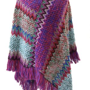 Poncho morado colorido