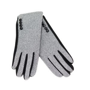 Guantes blanco y negro